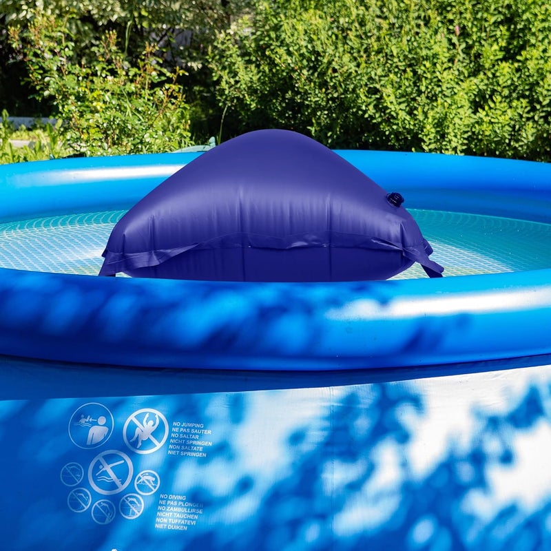 CACSPS 2 Pack Pool Pillow for for Above Ground Pools, 4x8 Ft Pool Air Pillow for Closing Winter Pool Winterizing Kit for Ground Pool, 0.5mm PVC Material, 2X 16.5Ft Rope (Blue) - Image 4